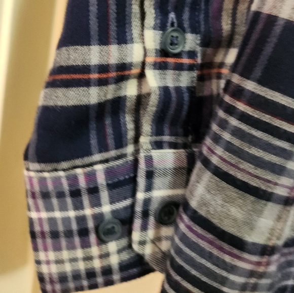 Marmot Women's Lakota Lightweight Flannel Denim Button-down Plaid Size Medium - Picture 4 of 6